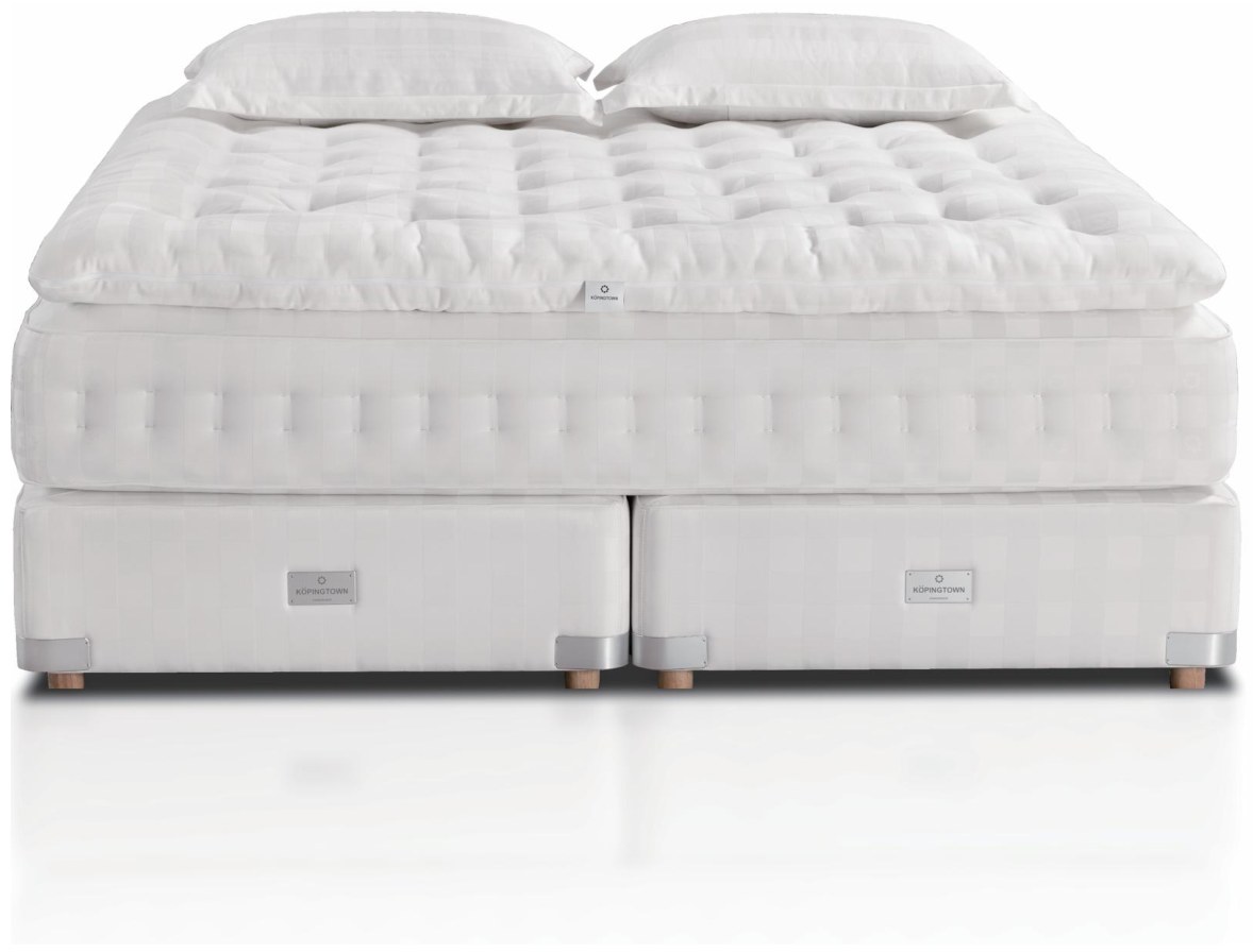 The Firmament all-white topper-system handcrafted mattress with divan base