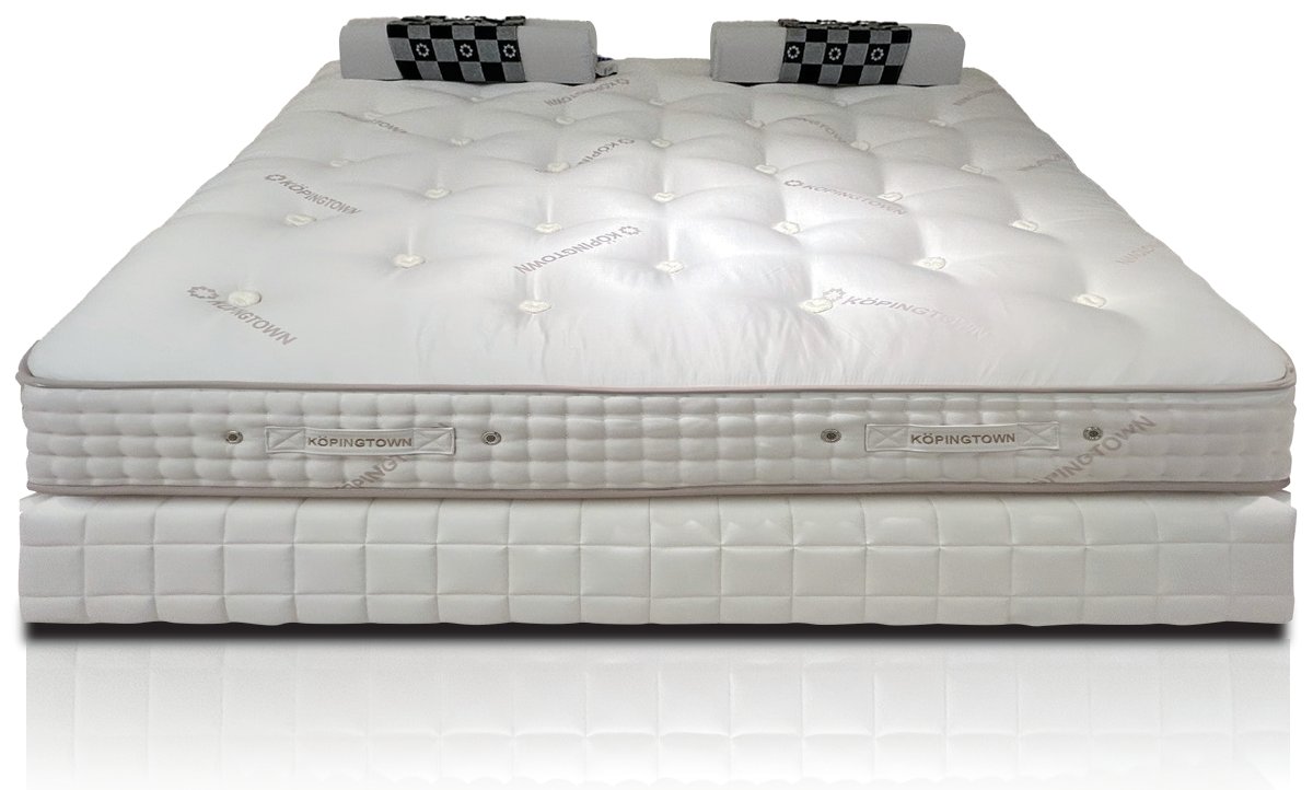 Imperial Court handcrafted mattress in apricot lyocell ticking