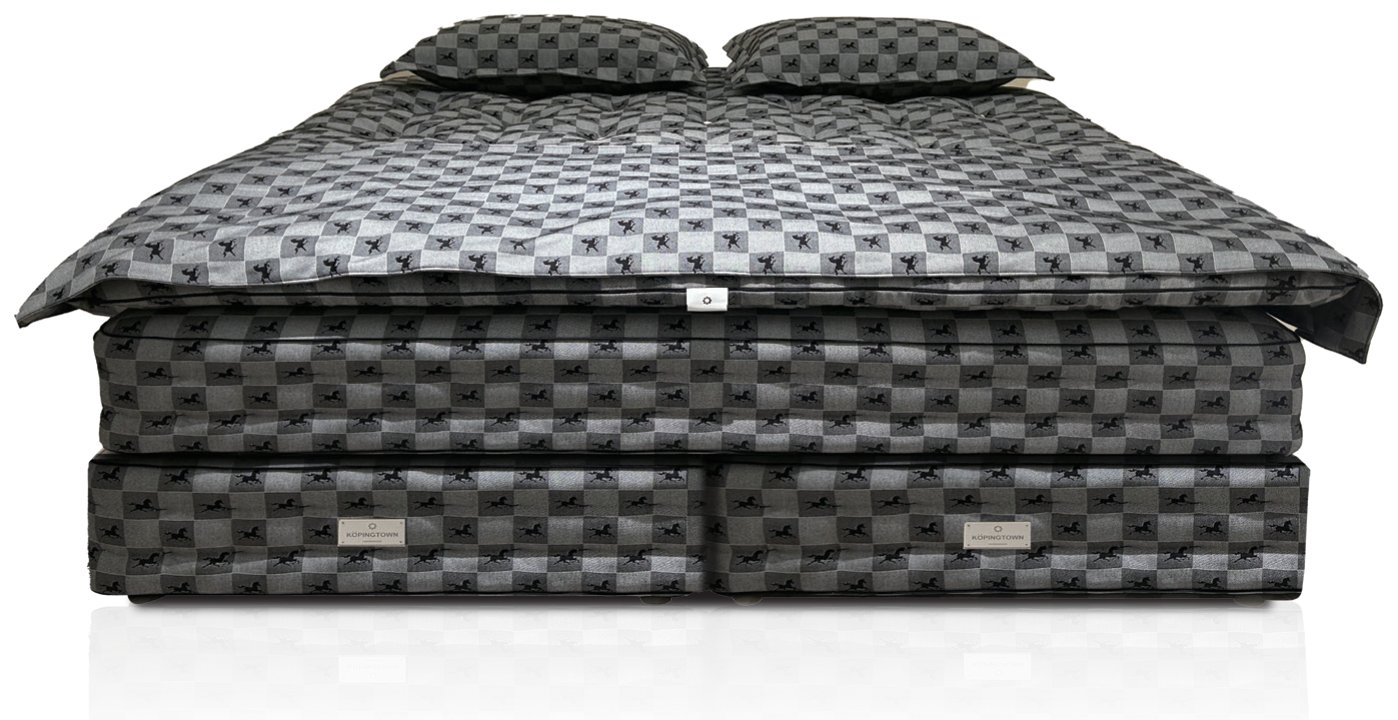 Platinum Cotton C two-tier handcrafted mattress in white-check cotton ticking